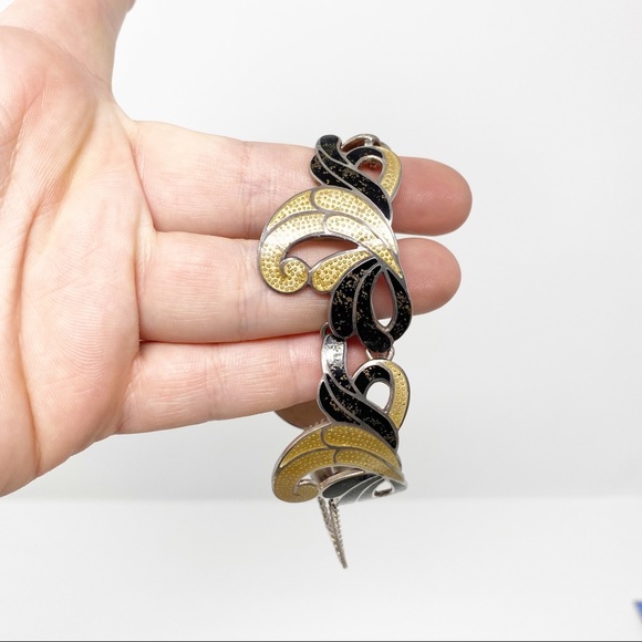 144 Vintage Margot de Taxco enamel bracelet 5734 - Picture 3 of 9